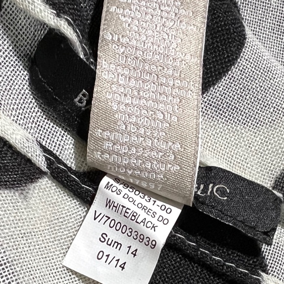 Banana Republic Dolores Scarf Polka - White & Black w/Tan dot - Picture 3 of 3